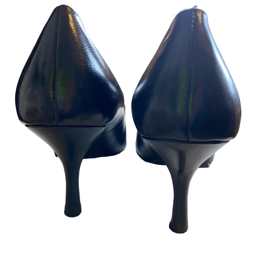 Chinese Laundry Yanni Round‎ Toe Black Leather Heels - Ladies Size 8M - Picture 9 of 10